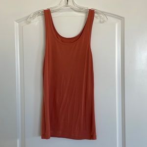 Orange/coral pink tank top, size Medium